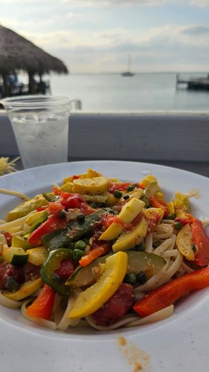 Garden dinner at Snook's Bayside Restaurant & Grand Tiki in Key Largo