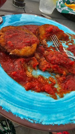 Eggplant appitizer at Snook's Bayside Restaurant & Grand Tiki in Key Largo