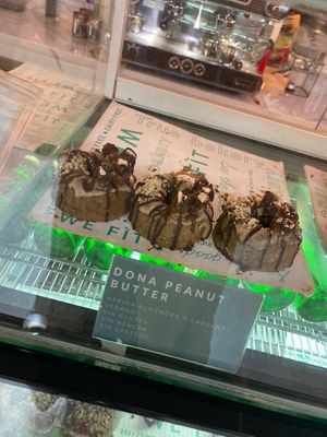 Vegan peanut butter doughnut 🍩   at Sweet and Fit in Mexico City