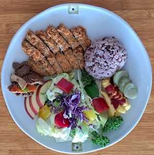 Vegenarang Soy Cutlet – 13,000won at Loving Hut - Peace Point in Daegu