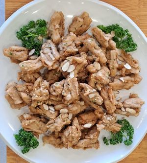 Soy Fried - R 20,000won
 at Loving Hut - Peace Point in Daegu