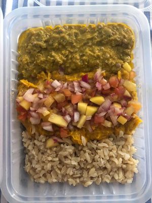 Acarajé at LIVA Vida Vegana in Fortaleza