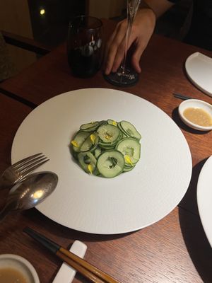 Cucumber salad  at Akira Back  in Seoul