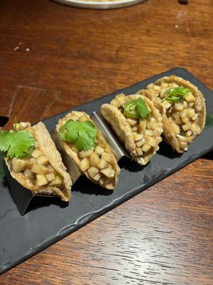 Mushroom tacos  at Akira Back  in Seoul