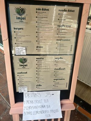 Latest menu   at Imjai Vegan in Chiang Mai