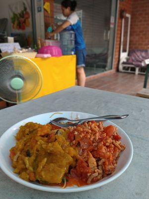 Pumpkin, noodle, tomato dishes are my fave at Imjai Vegan in Chiang Mai