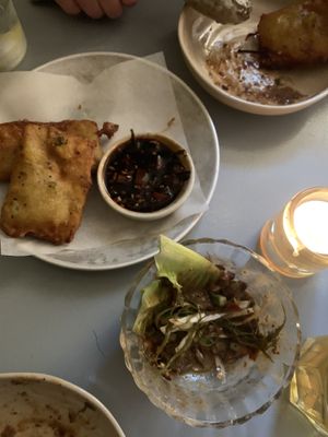 Seaweed salad and tempeh  at Saji in Copenhagen