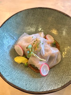 Artichoke and fried mushrooms  at Umami in Rotterdam