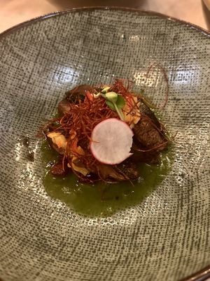 XO beetroot and portobello mushrooms  at Umami in Rotterdam