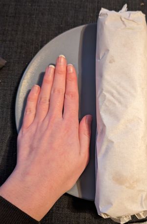 Size of the XL Falafel wrap #Veganuary at EL HABAB in Cologne