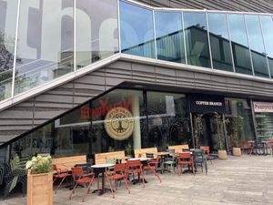 Outside (next to the city library)  at Copper Branch in Almere