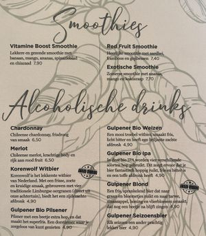 Drinks menu Sept 2024  at Copper Branch in Almere