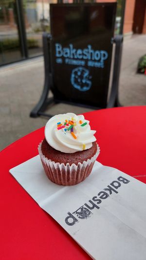 Vegan Red Velvet Cupcake at Bakeshop in Arlington