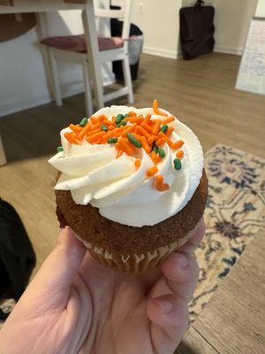 Carrot cake cupcake   at Bakeshop in Arlington