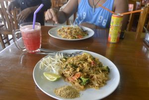 vegan pad thai and water melon juice (too watery) at You and Me in Patong