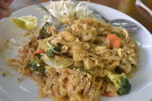 close up of the Pad Thai at You and Me in Patong