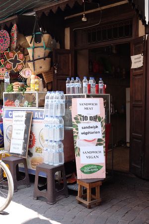   at Khalid's Vegetarian Sandwich in Marrakech