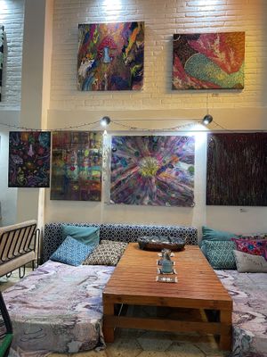 Decor  at Chakrana Art Gallery & Conscious Cafe in Puerto Vallarta