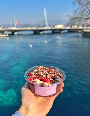 healthy unsweetened acai bowl  at Melrose Kitchen in Geneva