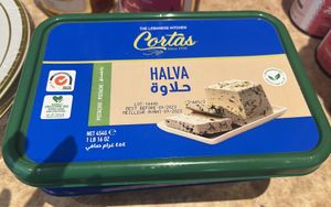 Vegan labeled halva 🤍🌱  at Lebanese Taverna Market in Arlington