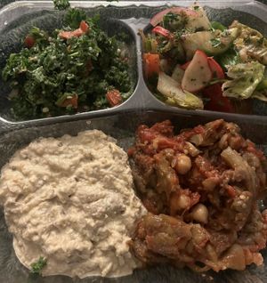 Sampler platter  at Lebanese Taverna Market in Arlington