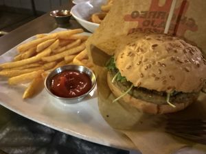 That’s the vegan version of the burger that they prepared for me   at Goiko   in Barcelona