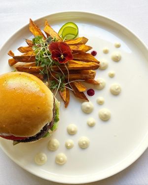 Elegant Cuizines Fancy Kids Menu
Vegan Burger made with quinoa and jackfruit served with a drink and fries or seasonal fruits. at Elegant Cuizines - Pop Up in Richmond