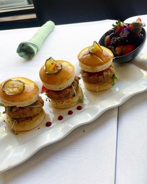 Elegant Cuizines Fancy Kids Menu
Vegan Chicken Sliders made with chickpeas and jackfruit served with a drink and fries or seasonal fruits. at Elegant Cuizines - Pop Up in Richmond