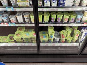 Soy yoghurts at Biocoop Amboise in Amboise