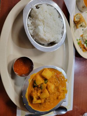 Aloo Gobi with rice at Udipi Cafe in Monroeville