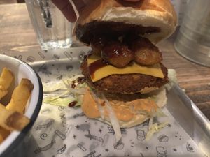 Vfc burger  at Fat Hippo in Cardiff