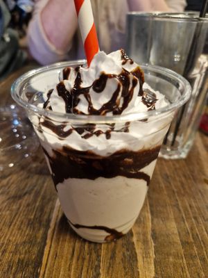 Vegan soft serve with coffee at Fat Hippo in Cardiff