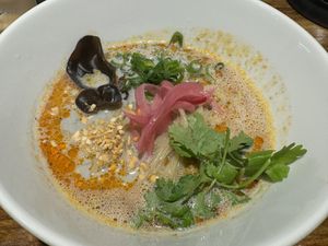 Vegan ramenn  at Noodle Factory Life in Oita