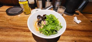 Vegan ramen with a lot of toppings at Noodle Factory Life in Oita