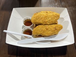 vegan chicken and waffle  at Grandma's Ice Cream & Waffles in Rockville