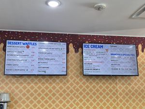 They have another online menu with plenty more options at Grandma's Ice Cream & Waffles in Rockville