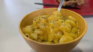 Vegan Mac and cheese at Grandma's Ice Cream & Waffles in Rockville