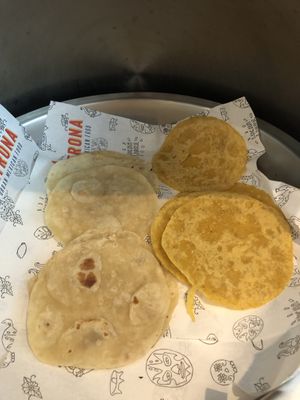 Flour and corn tortillas   at La Patrona in Abu Dhabi