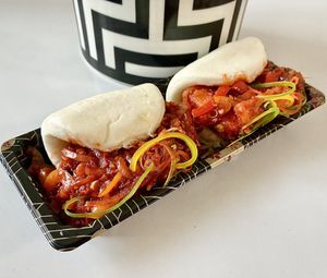 Schezwan tofu baos   at Moshi in Dubai