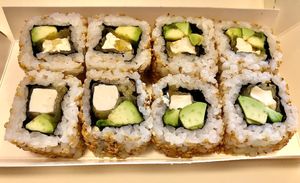 Avocado tofu maki at Moshi in Dubai