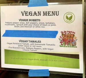 Vegan options. Non gmo 🌽 ✨  at Magaly's Tamales & Mexican Grill in San Fernando