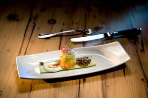 Melon Tartare / coriander / cucumber at Das Alois in Tux