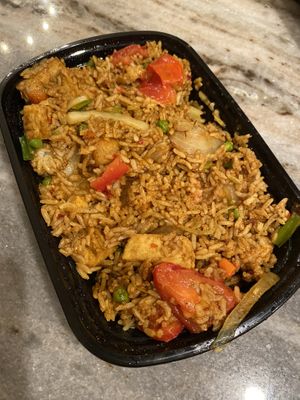 Vegan Von’s Fried Rice with fried tofu  at Von Thai in Eastpointe