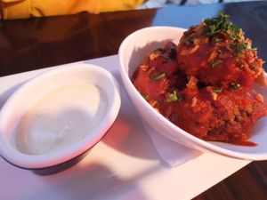 Vegan lentils at La Plaza in Malaga