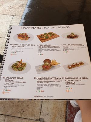 Menu #1 at La Plaza in Malaga