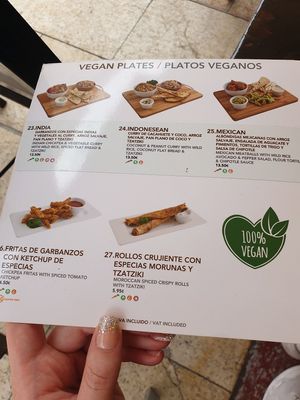 Menu #2 at La Plaza in Malaga