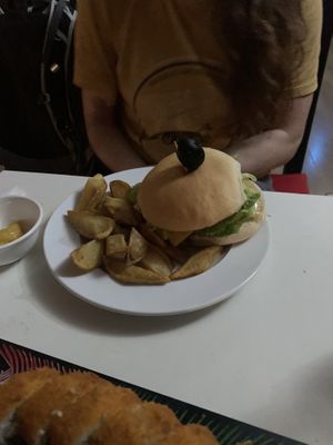 Hamburger  at Bajon Vegan in Valparaiso