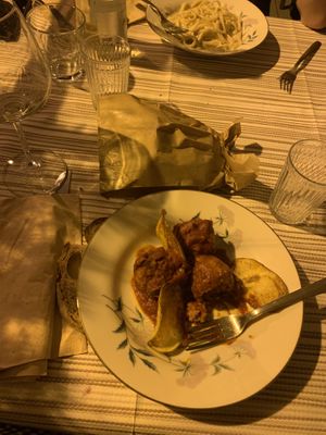 polpette e scacio e pepe  at Prato di Sopra in Grottaferrata