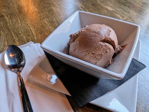 Coconut peanut butter chocolate ice cream at Alchemist Plant Pub  in Boise