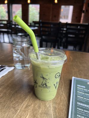 Iced Oat Milk Pistachio Matcha Latte   at Alchemist Plant Pub  in Boise